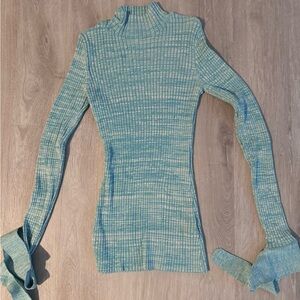 Ribbed Long Sleeve Turtleneck Sweater